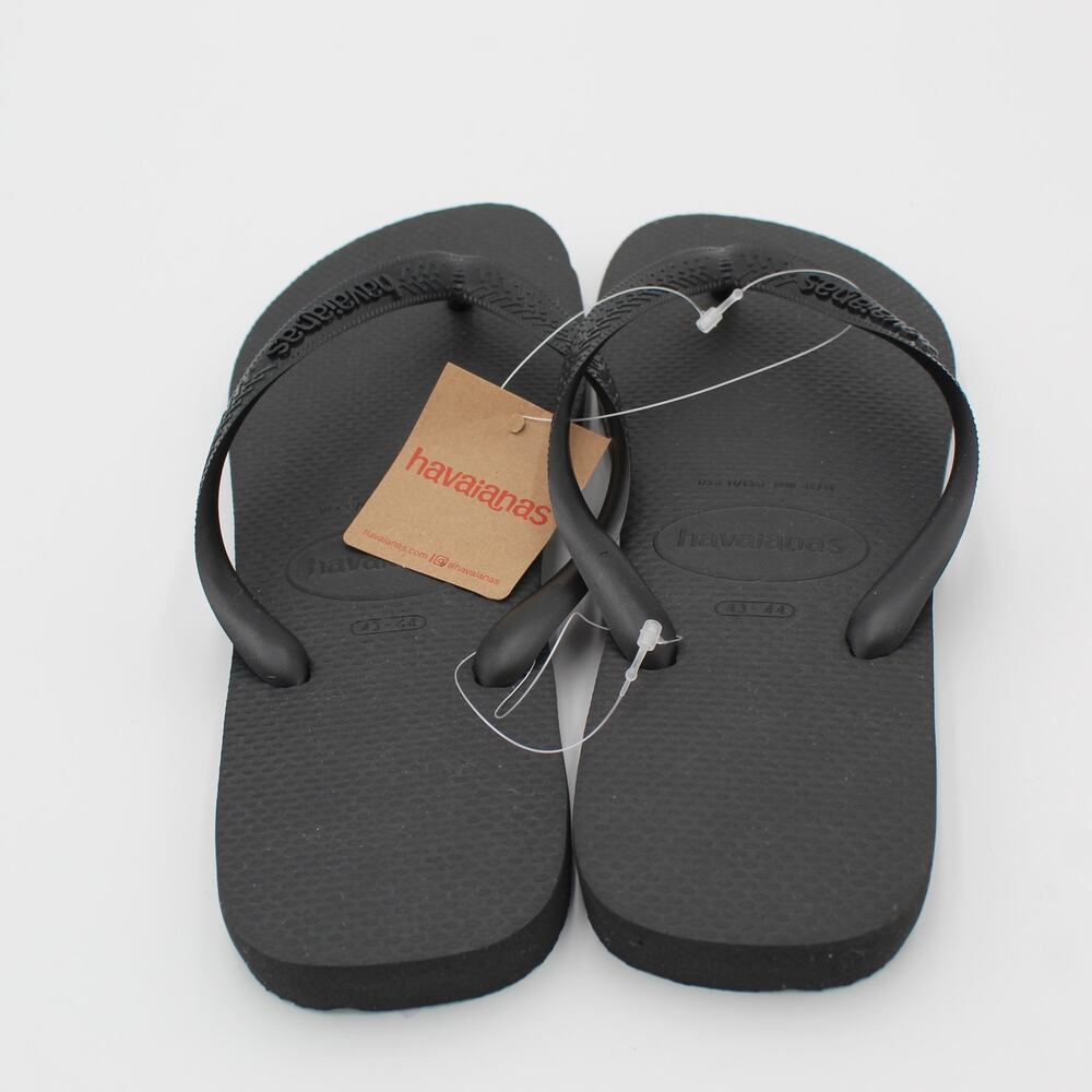Havaianas Flip Flop Thongs Mens 11 12 Black Sandals Beach Summer